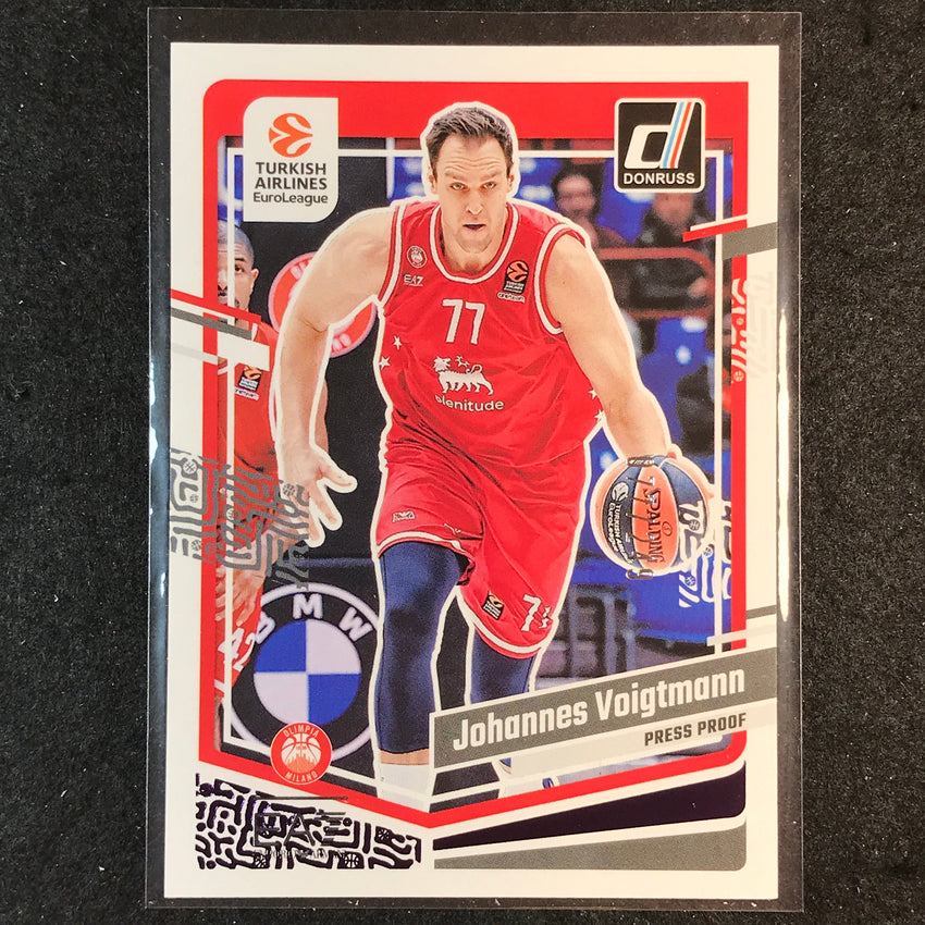 2023-24 Donruss Euroleague JOHANNES VOIGTMANN Base Purple Press Proof /249 #153
