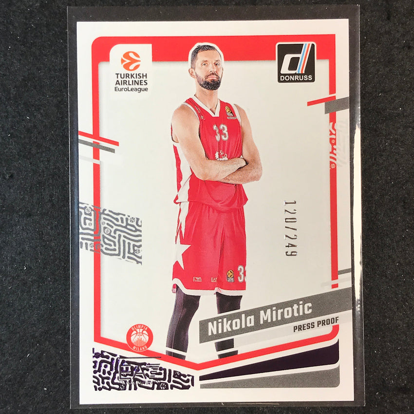 2023-24 Donruss Euroleague NIKOLA MIROTIC Base Purple Press Proof /249 #155