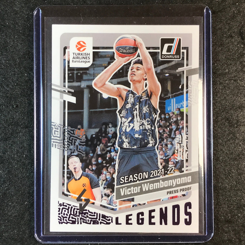 2023-24 Donruss Euroleague VICTOR WEMBANYAMA Legends Purple Press Proof /249