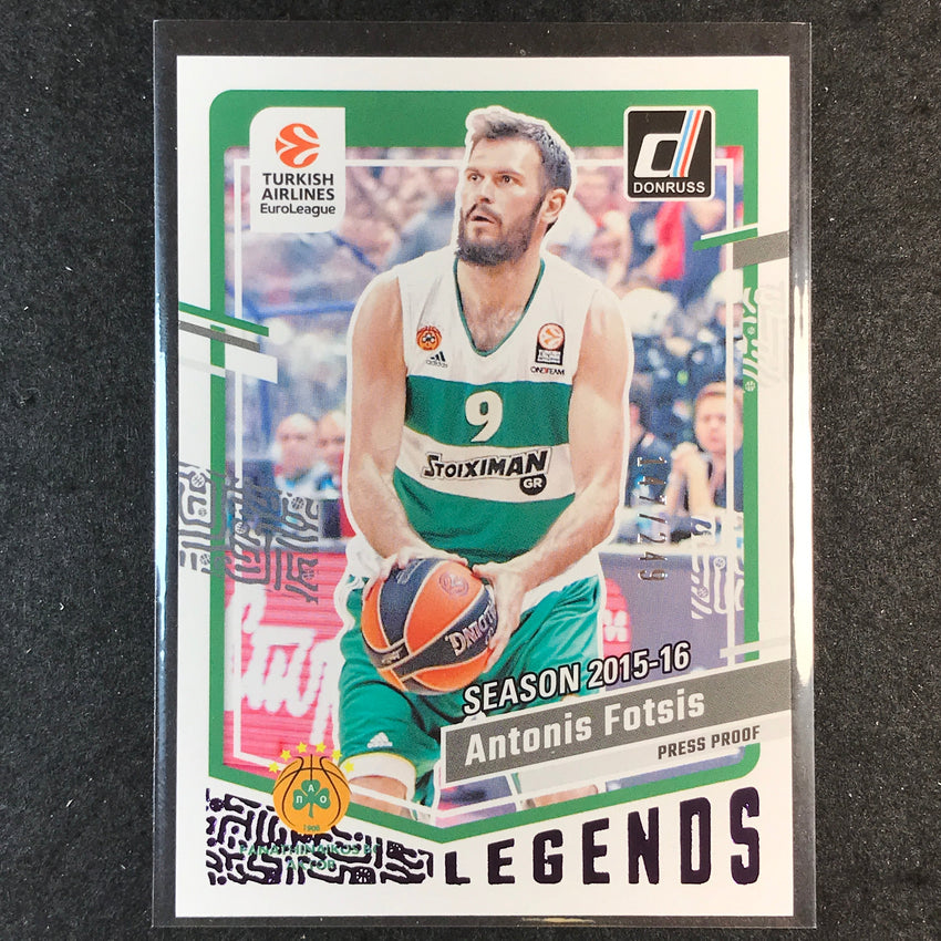 2023-24 Donruss Euroleague ANTONIS FOTSIS Legends Purple Press Proof /249 #162