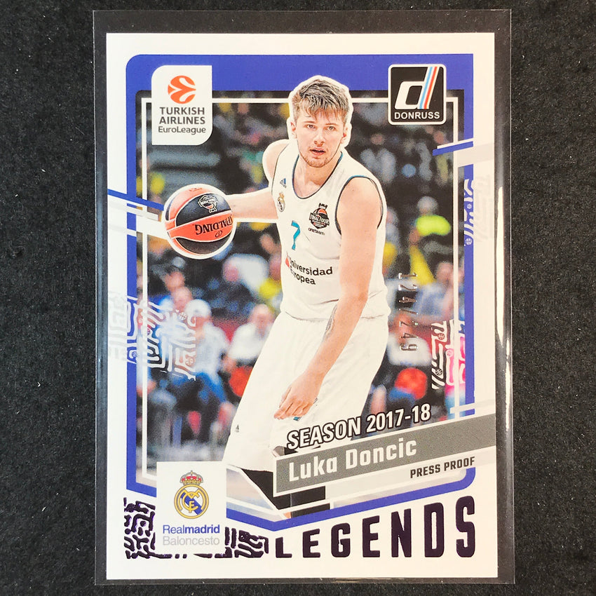 2023-24 Donruss Euroleague LUKA DONCIC Legends Purple Press Proof /249 #166