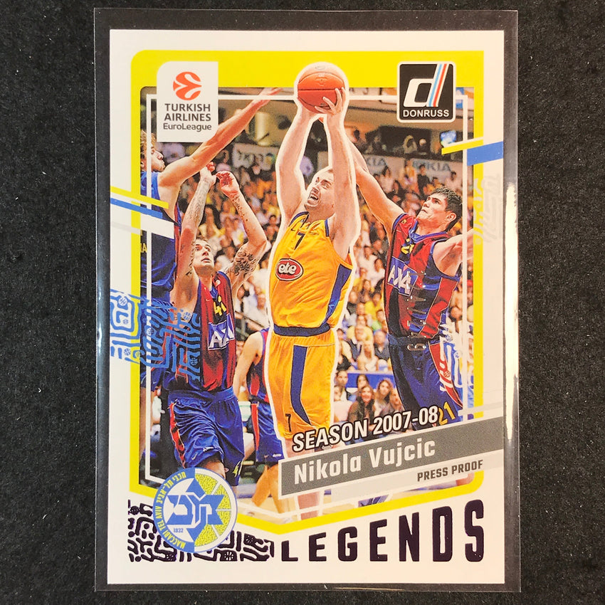 2023-24 Donruss Euroleague NIKOLA VUJCIC Legends Purple Press Proof /249 #167