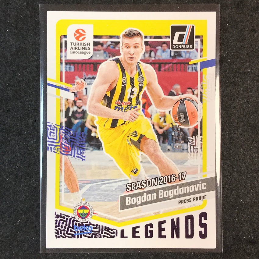2023-24 Donruss Euroleague BOGDAN BOGDANOVIC Legends Purple Press Proof /249