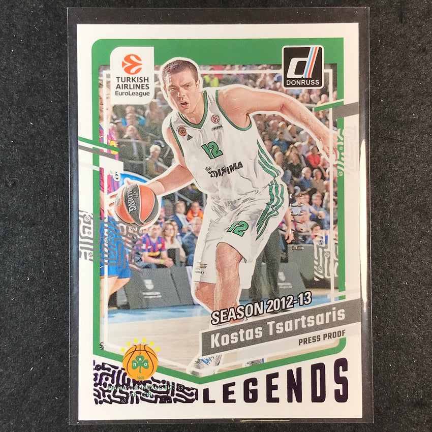 2023-24 Donruss Euroleague KOSTAS TSARTSARIS Legends Purple Press Proof /249