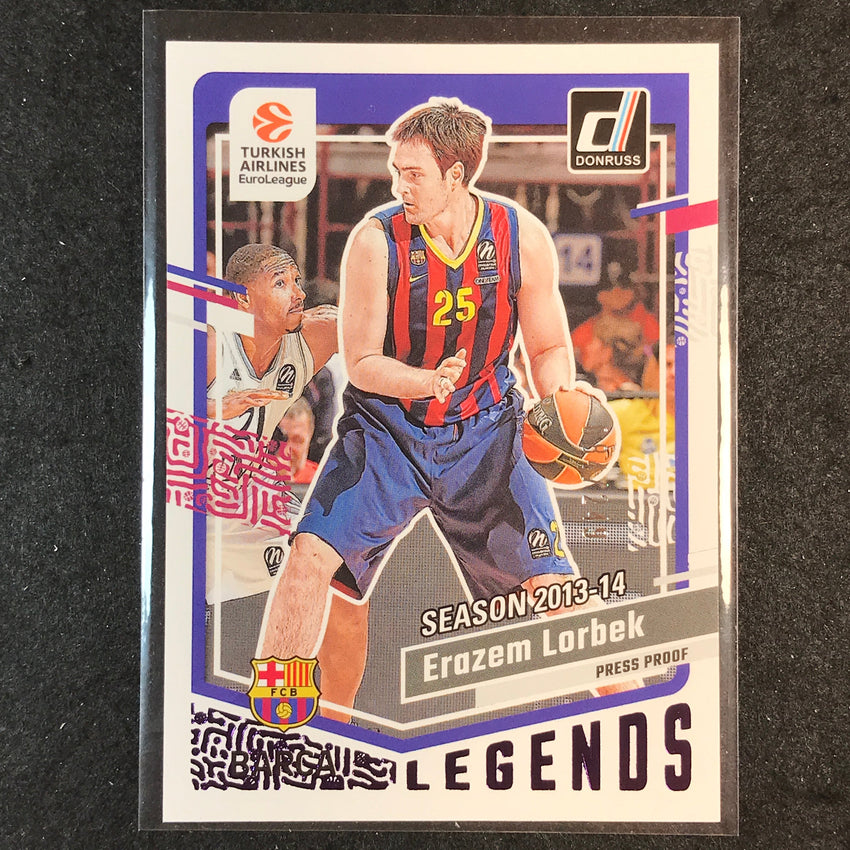 2023-24 Donruss Euroleague ERAZEM LORBEK Legends Purple Press Proof /249 #173