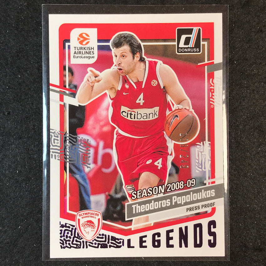 2023-24 Donruss Euroleague THEODOROS PAPALOUKAS Legends Purple Press Proof /249