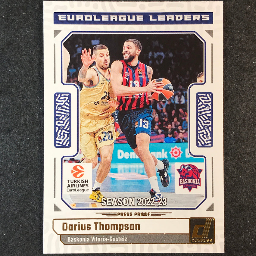 2023-24 Donruss Euroleague DARIUS THOMPSON Euroleague Leaders Press Proof #2