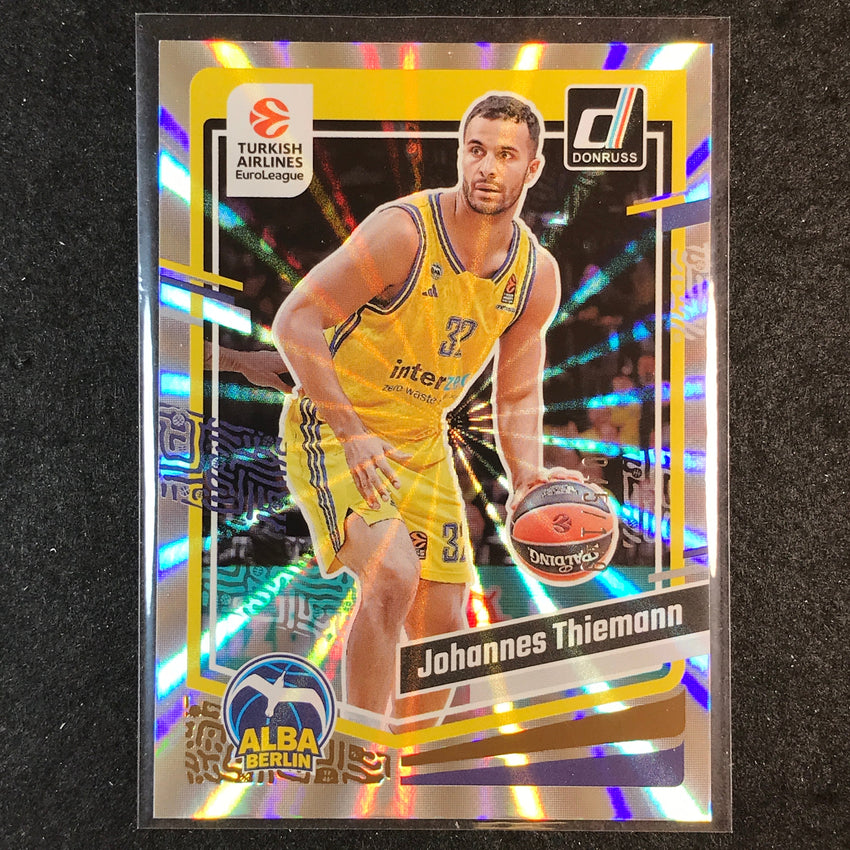 2023-24 Donruss Euroleague JOHANNES THIEMANN Base Holo Laser /149 #8