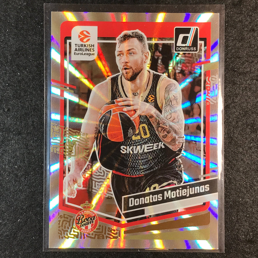 2023-24 Donruss Euroleague DONATAS MOTIEJUNAS Base Holo Laser /149 #22