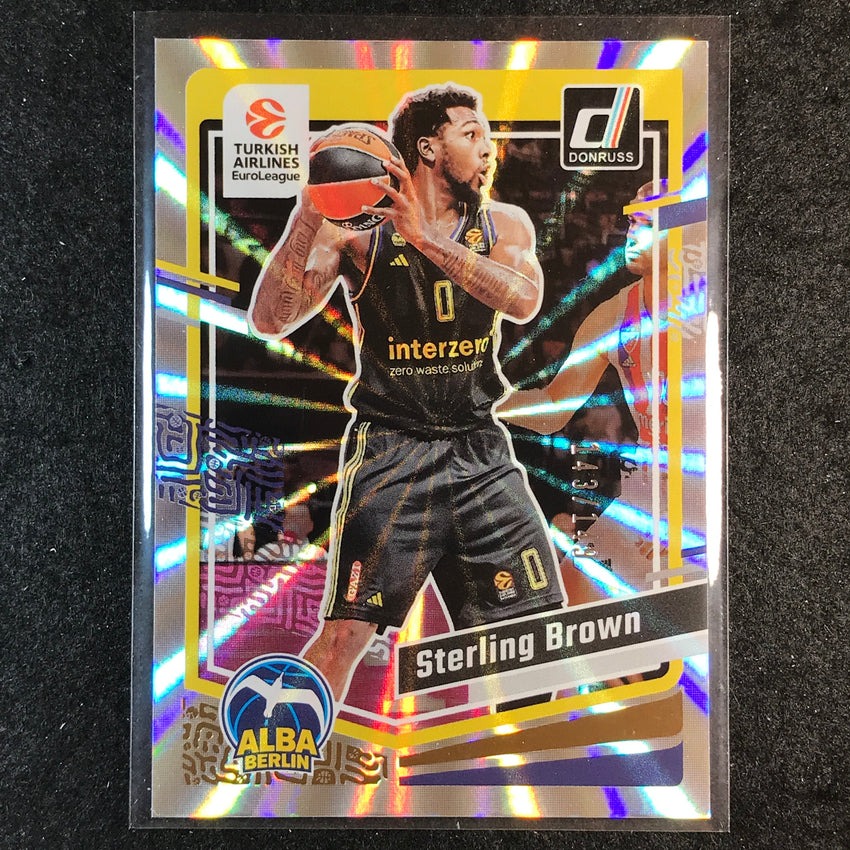 2023-24 Donruss Euroleague STERLING BROWN Base Holo Laser /149 #26