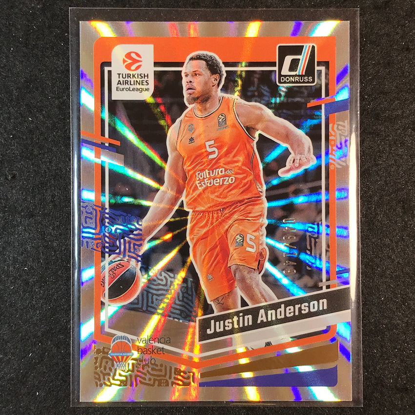 2023-24 Donruss Euroleague JUSTIN ANDERSON Base Holo Laser /149 #87