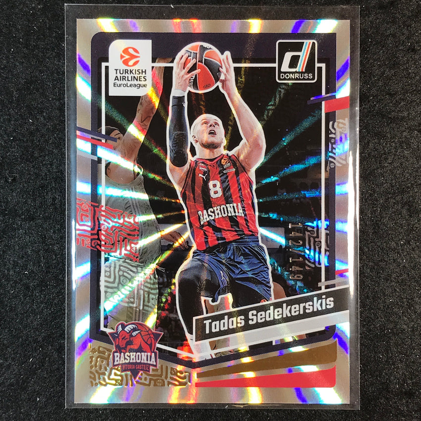 2023-24 Donruss Euroleague TADAS SEDEKERSKIS Base Holo Laser /149 #125