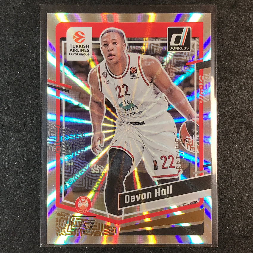 2023-24 Donruss Euroleague DEVON HALL Base Holo Laser /149 #149