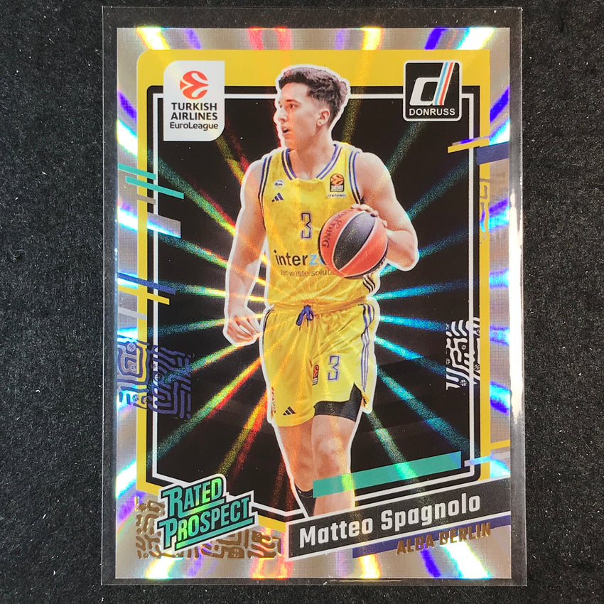 2023-24 Donruss Euroleague MATTEO SPAGNOLO Rated Prospect Holo Laser /149 #156