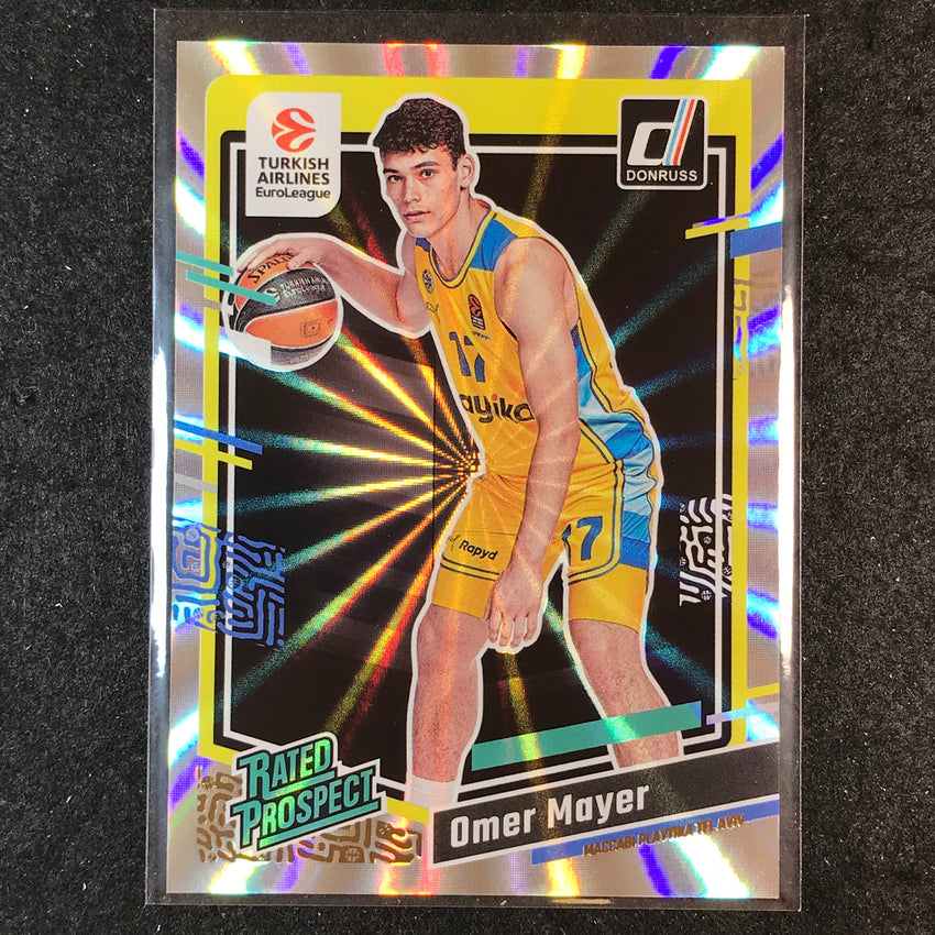 2023-24 Donruss Euroleague OMER MAYER Rated Prospect Holo Laser /149 #157