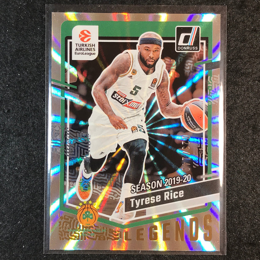 2023-24 Donruss Euroleague TYRESE RICE Legends Holo Laser /149 #187