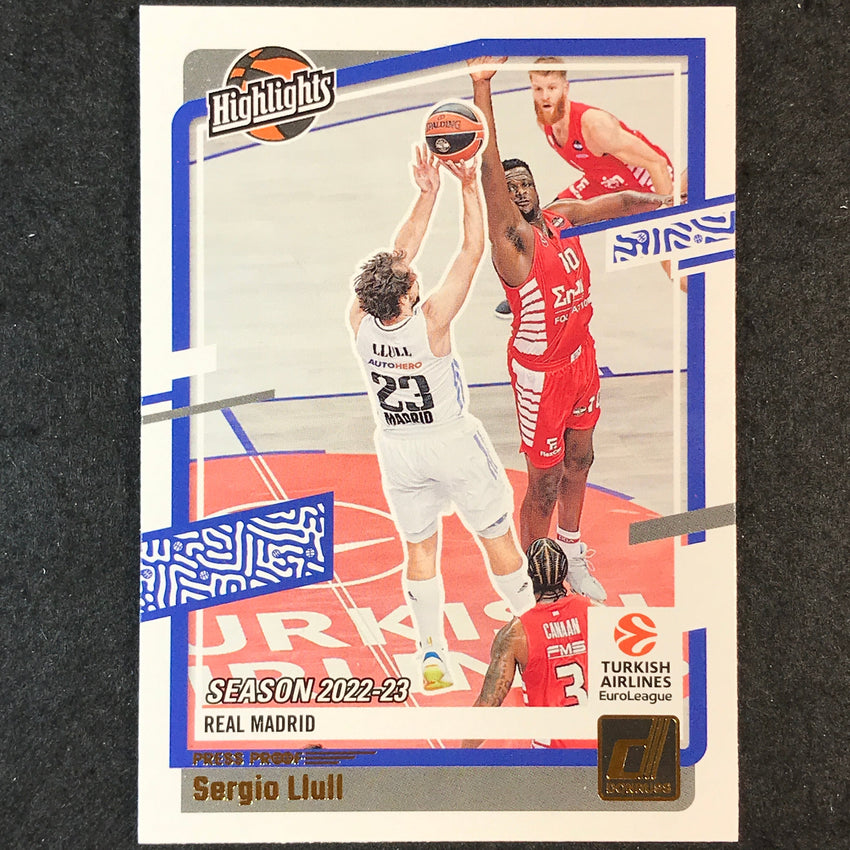2023-24 Donruss Euroleague SERGIO LLULL Highlights Press Proof #2