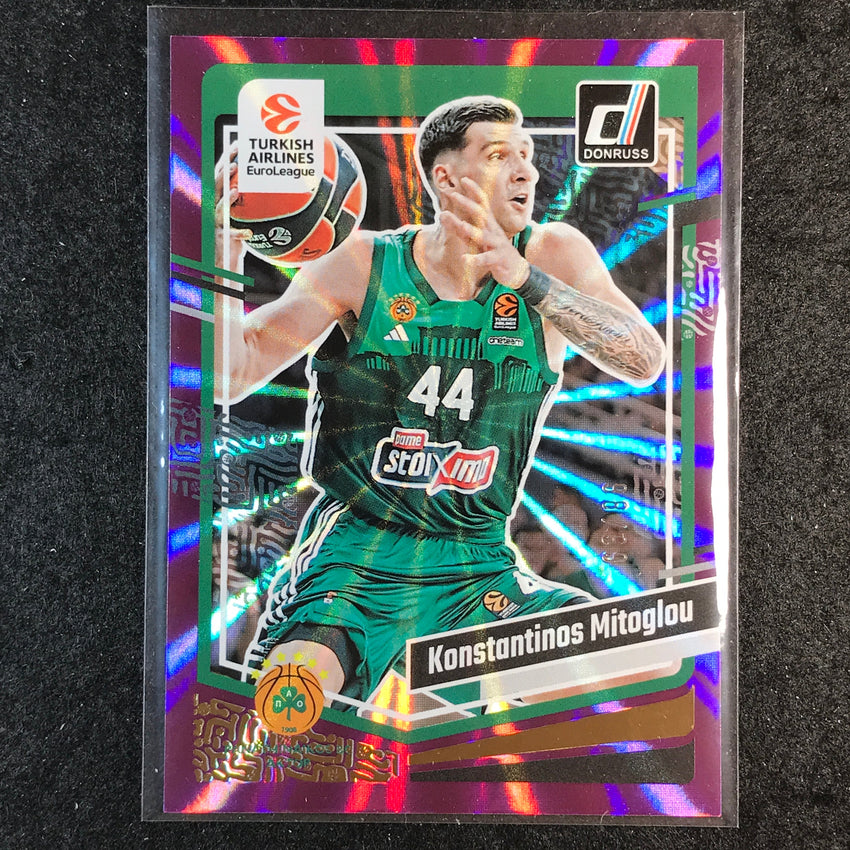 2023-24 Donruss Euroleague KONSTANTINOS MITOGLOU Base Purple Laser 98/99 #4