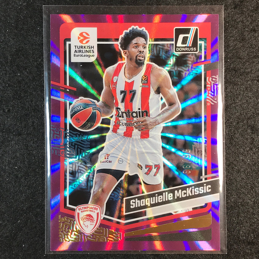 2023-24 Donruss Euroleague SHAQUIELLE MCKISSIC Base Purple Laser 56/99 #29