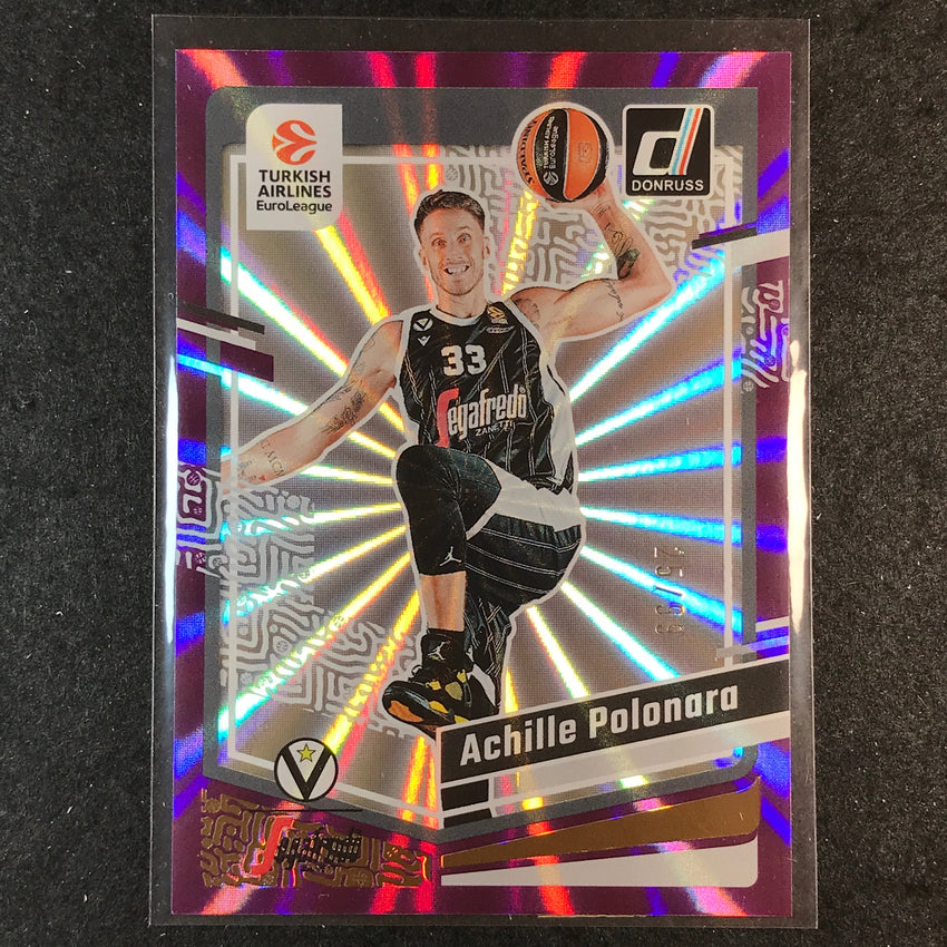 2023-24 Donruss Euroleague ACHILLE POLONARA Base Purple Laser 25/99 #32