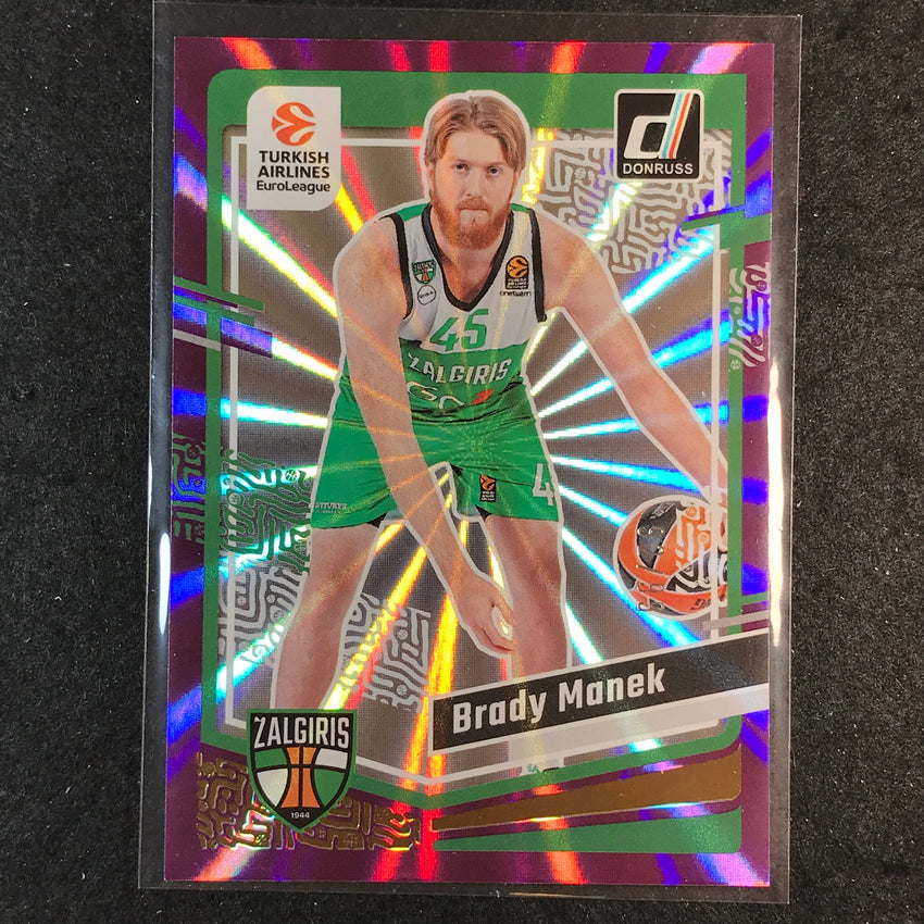 2023-24 Donruss Euroleague BRADY MANEK Base Purple Laser 92/99 #40