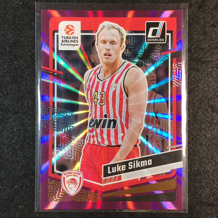 2023-24 Donruss Euroleague LUKE SIKMA Base Purple Laser 22/99 #62