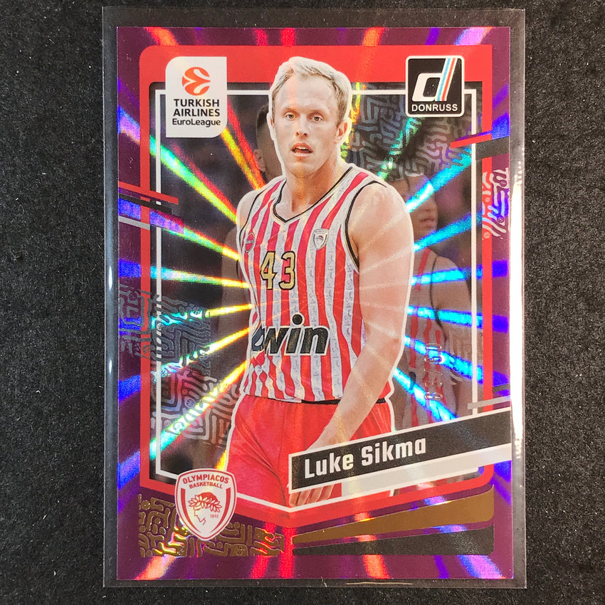 2023-24 Donruss Euroleague LUKE SIKMA Base Purple Laser 9/99 #62