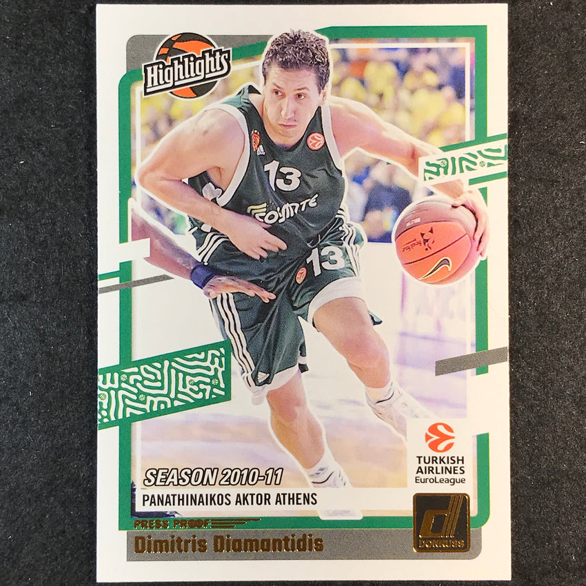 2023-24 Donruss Euroleague DIMITRIS DIAMANTIDIS Highlights Press Proof #5