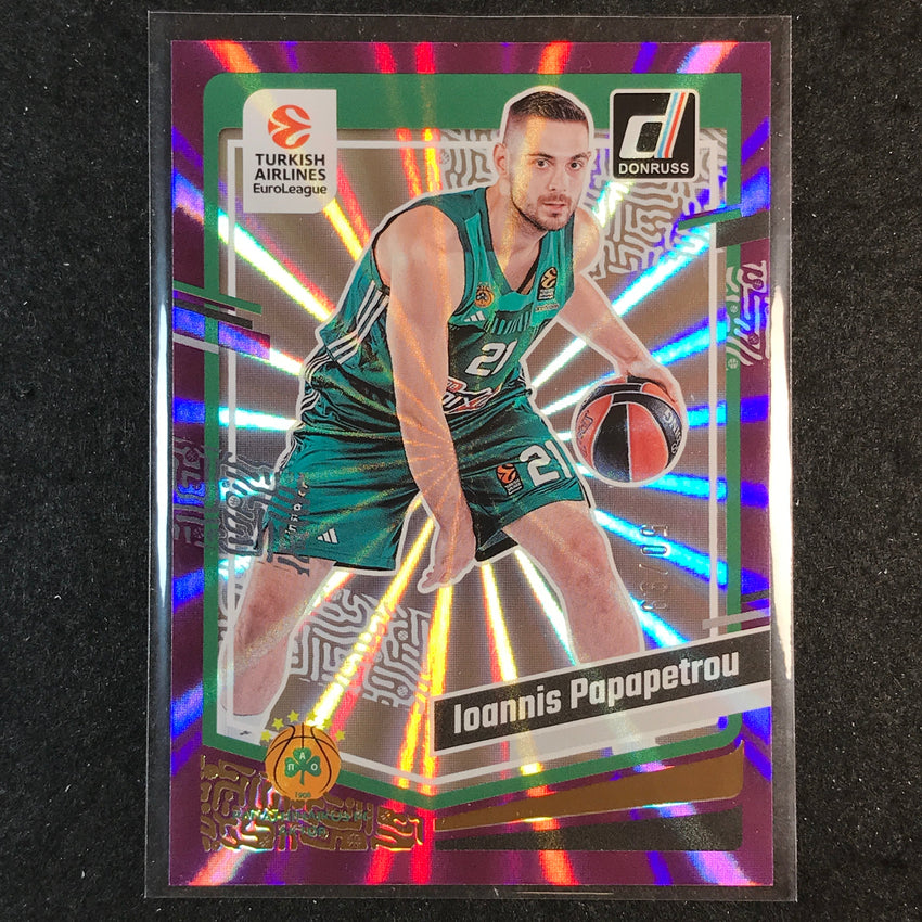 2023-24 Donruss Euroleague IOANNIS PAPAPETROU Base Purple Laser 50/99 #66