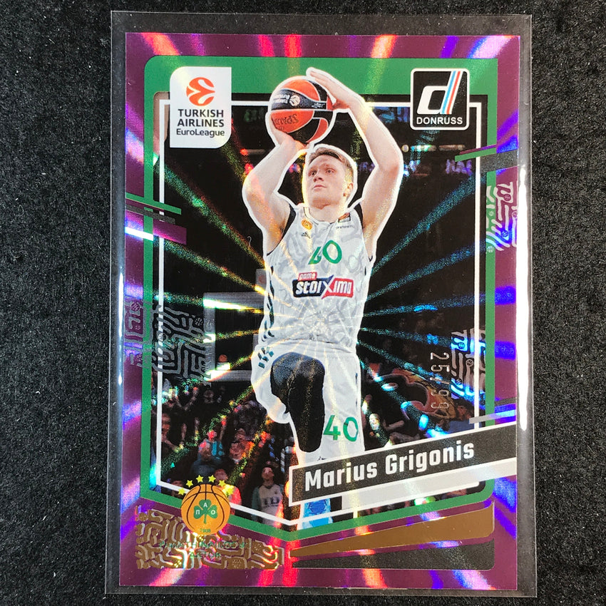 2023-24 Donruss Euroleague MARIUS GRIGONIS Base Purple Laser 25/99 #69