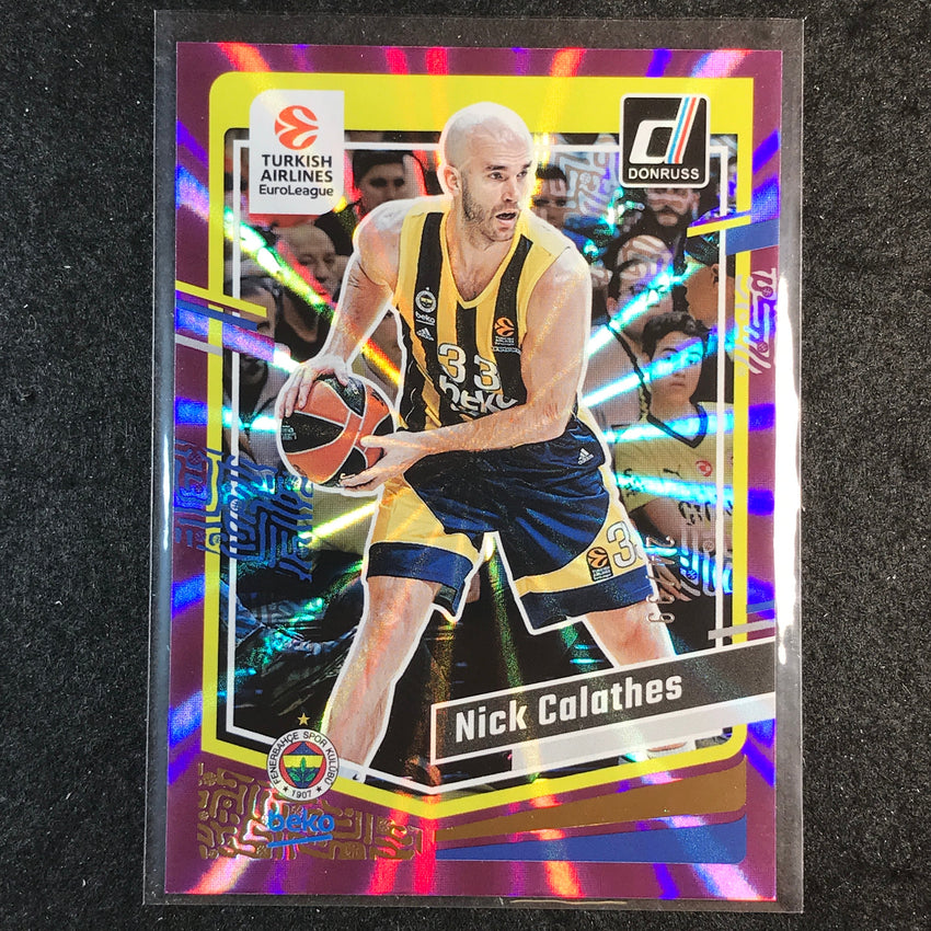 2023-24 Donruss Euroleague NICK CALATHES Base Purple Laser 24/99 #74