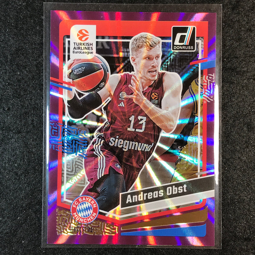 2023-24 Donruss Euroleague ANDREAS OBST Base Purple Laser 37/99 #84