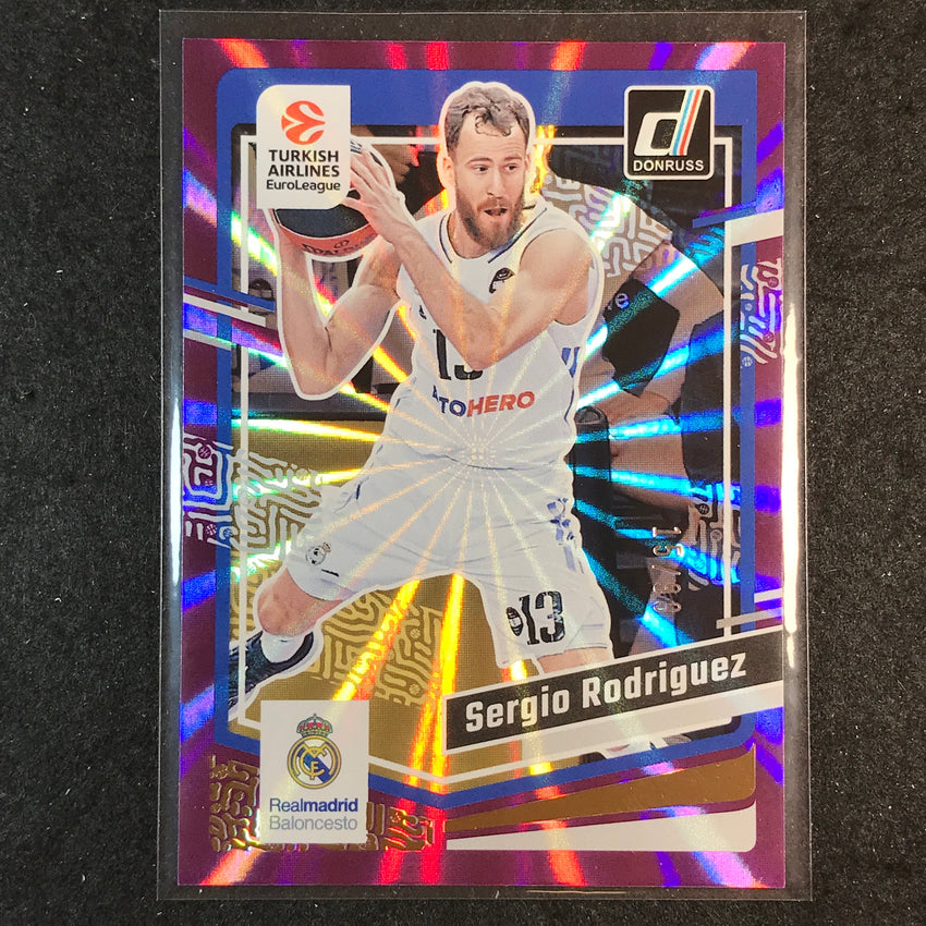 2023-24 Donruss Euroleague SERGIO RODRIGUEZ Base Purple Laser 15/99 #88