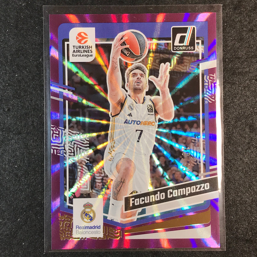 2023-24 Donruss Euroleague FACUNDO CAMPAZZO Base Purple Laser 19/99 #92