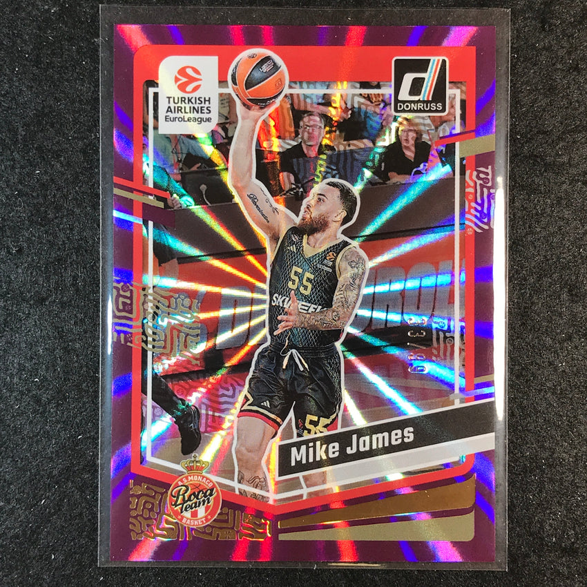 2023-24 Donruss Euroleague MIKE JAMES Base Purple Laser 33/99 #128
