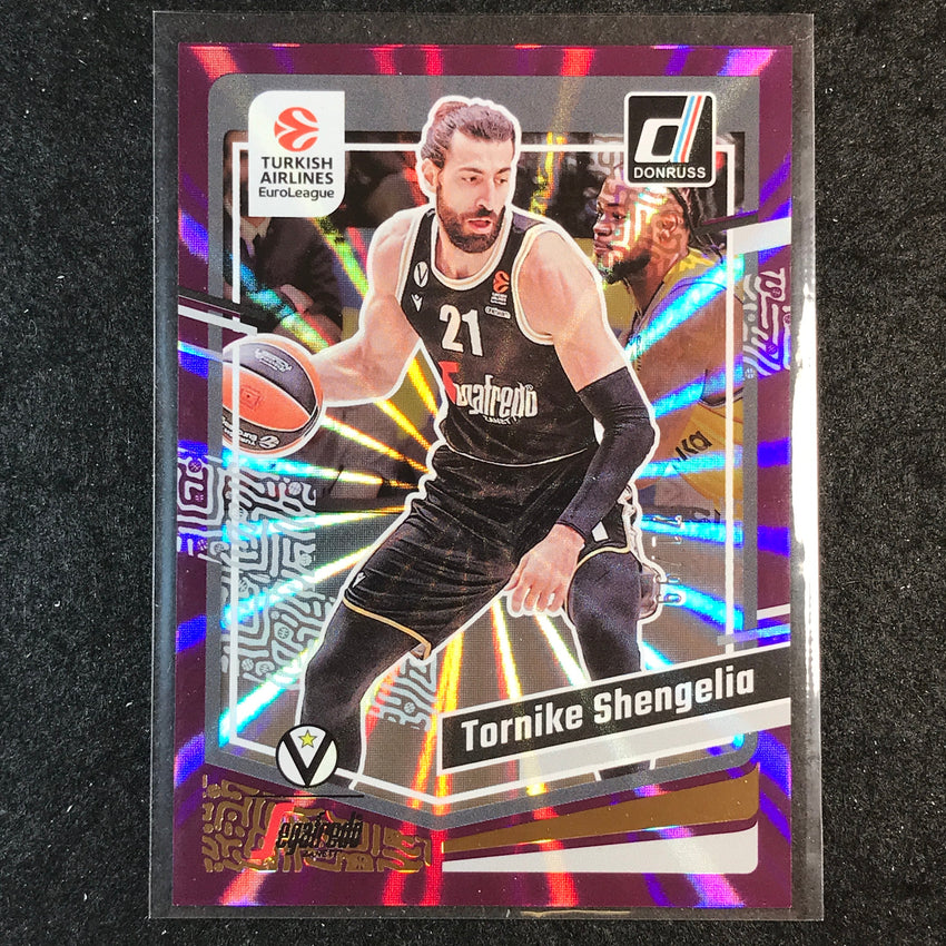 2023-24 Donruss Euroleague TORNIKE SHENGELIA Base Purple Laser 71/99 #143