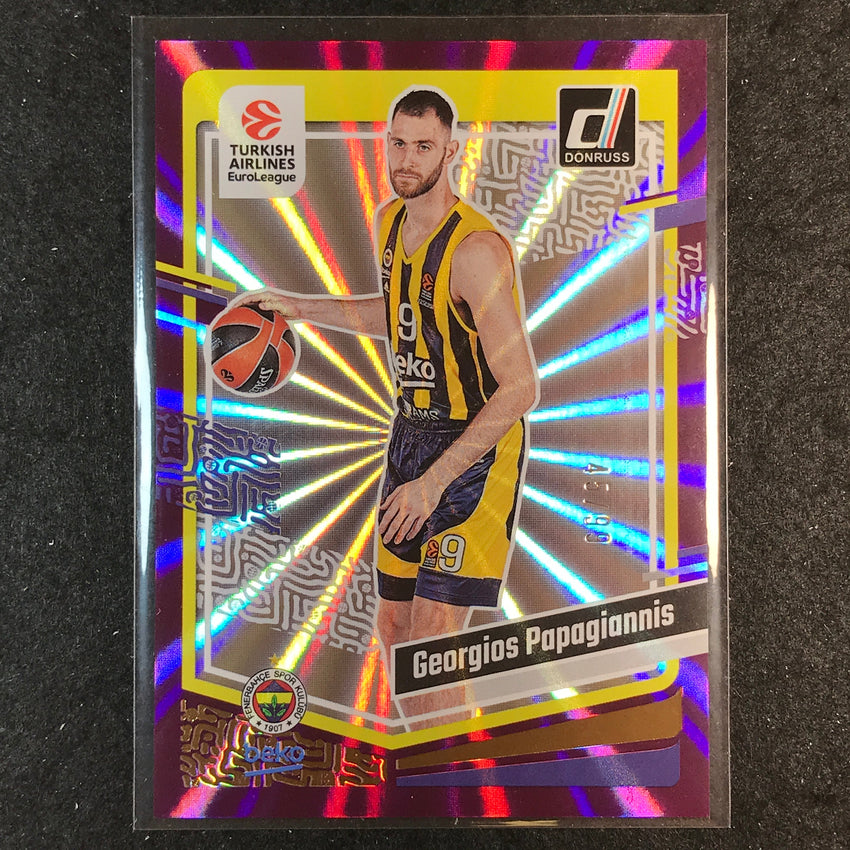 2023-24 Donruss Euroleague GEORGIOS PAPAGIANNIS Base Purple Laser 45/99 #150