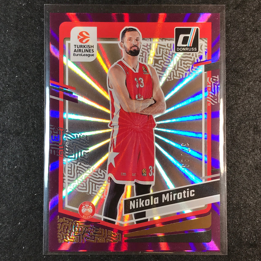 2023-24 Donruss Euroleague NIKOLA MIROTIC Base Purple Laser 37/99 #155
