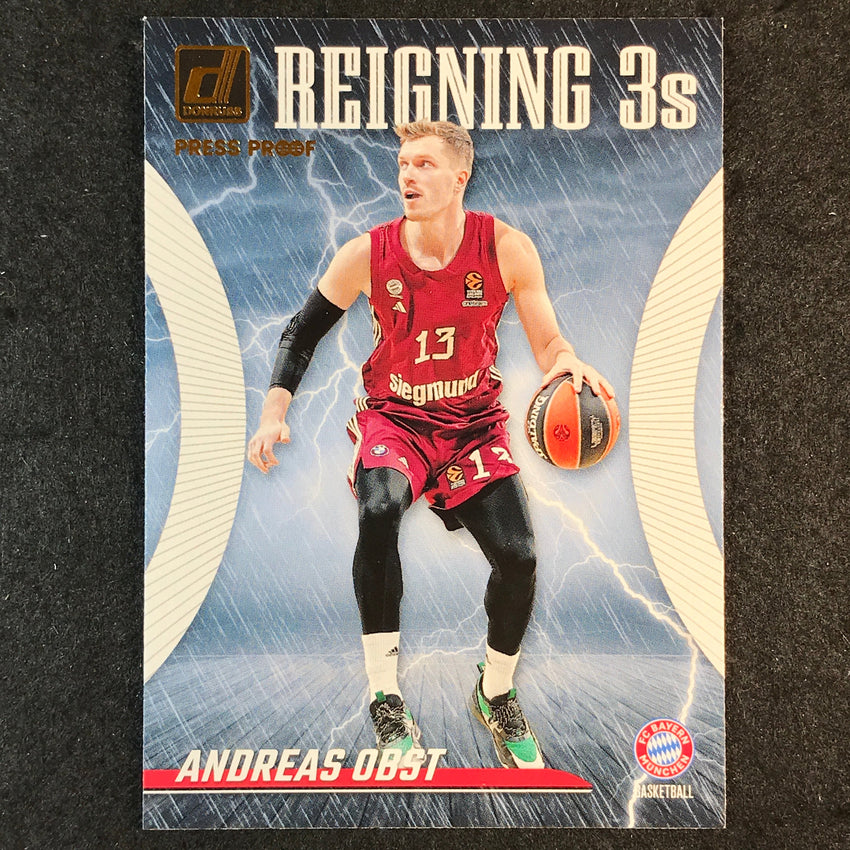 2023-24 Donruss Euroleague ANDREAS OBST Reigning 3s Press Proof #2