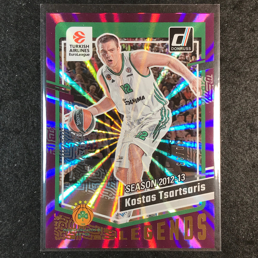 2023-24 Donruss Euroleague KOSTAS TSARTSARIS Legends Purple Laser 40/99 #169