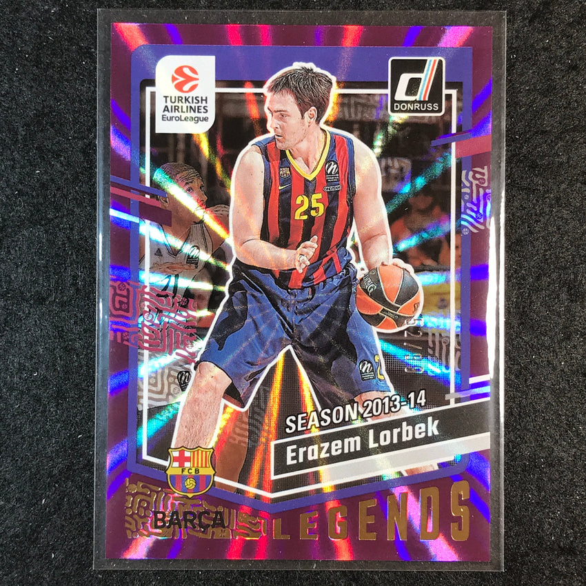 2023-24 Donruss Euroleague ERAZEM LORBEK Legends Purple Laser 52/99 #173