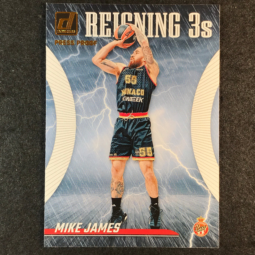 2023-24 Donruss Euroleague MIKE JAMES Reigning 3s Press Proof #4