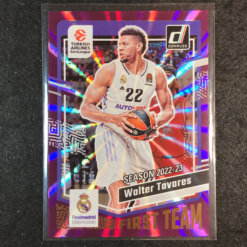 2023-24 Donruss Euroleague WALTER TAVARES First Team Purple Laser 93/99 #196