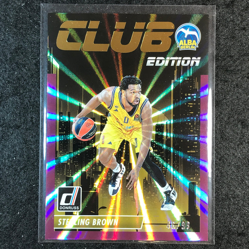 2023-24 Donruss Euroleague STERLING BROWN Club Edition Purple Laser 46/99 #2
