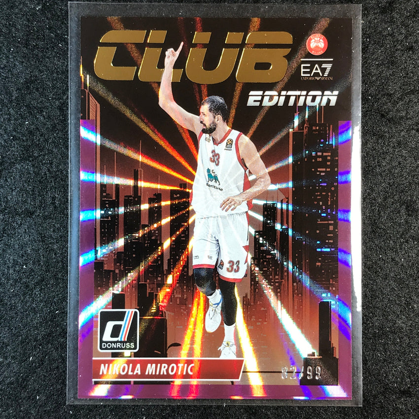 2023-24 Donruss Euroleague NIKOLA MIROTIC Club Edition Purple Laser 82/99 #11