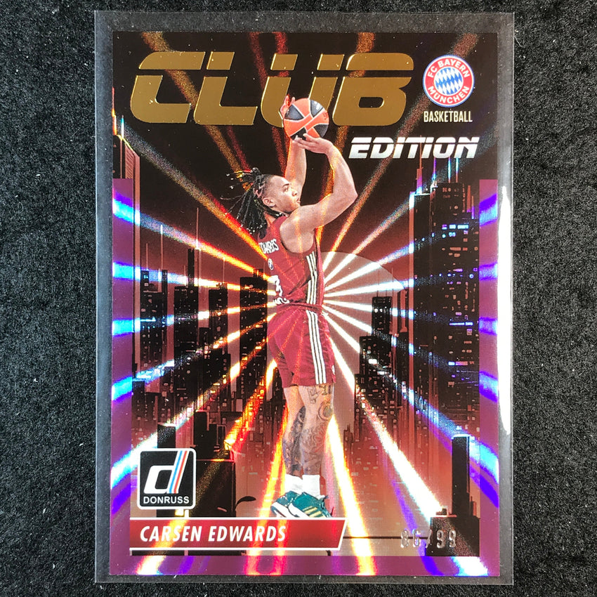 2023-24 Donruss Euroleague CARSEN EDWARDS Club Edition Purple Laser 86/99 #13