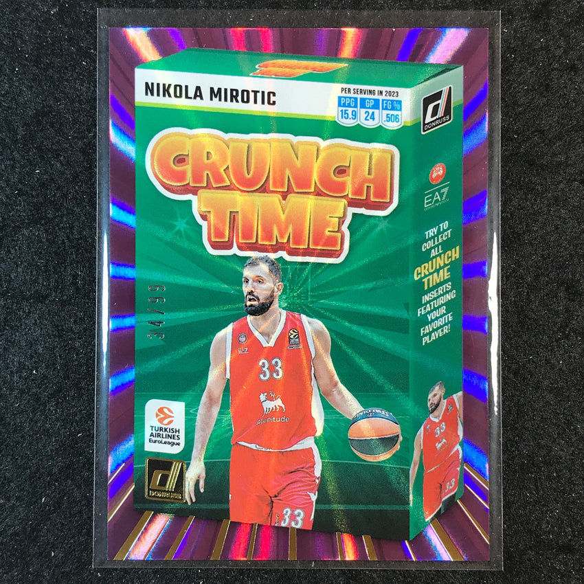 2023-24 Donruss Euroleague NIKOLA MIROTIC Crunch Time Purple Laser 34/99 #8