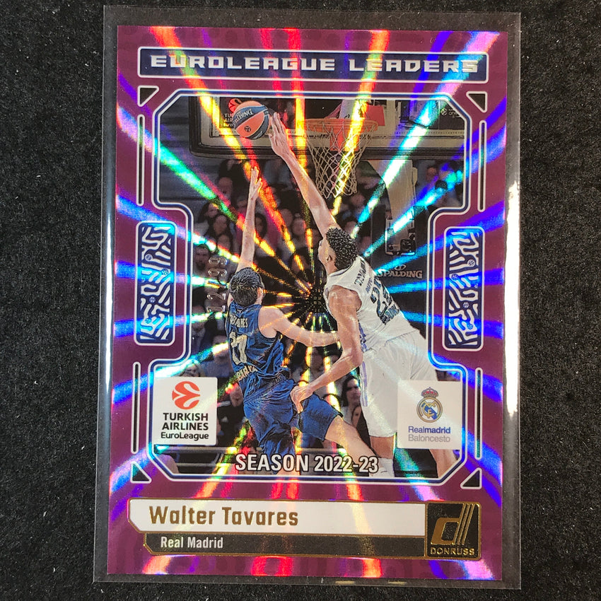 2023-24 Donruss Euroleague WALTER TAVARES Euroleague Leaders Purple Laser 12/99