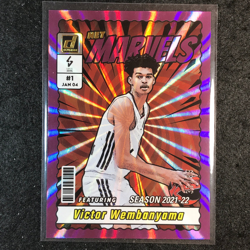2023-24 Donruss Euroleague VICTOR WEMBANYAMA Net Marvels Purple Laser 36/99 #1