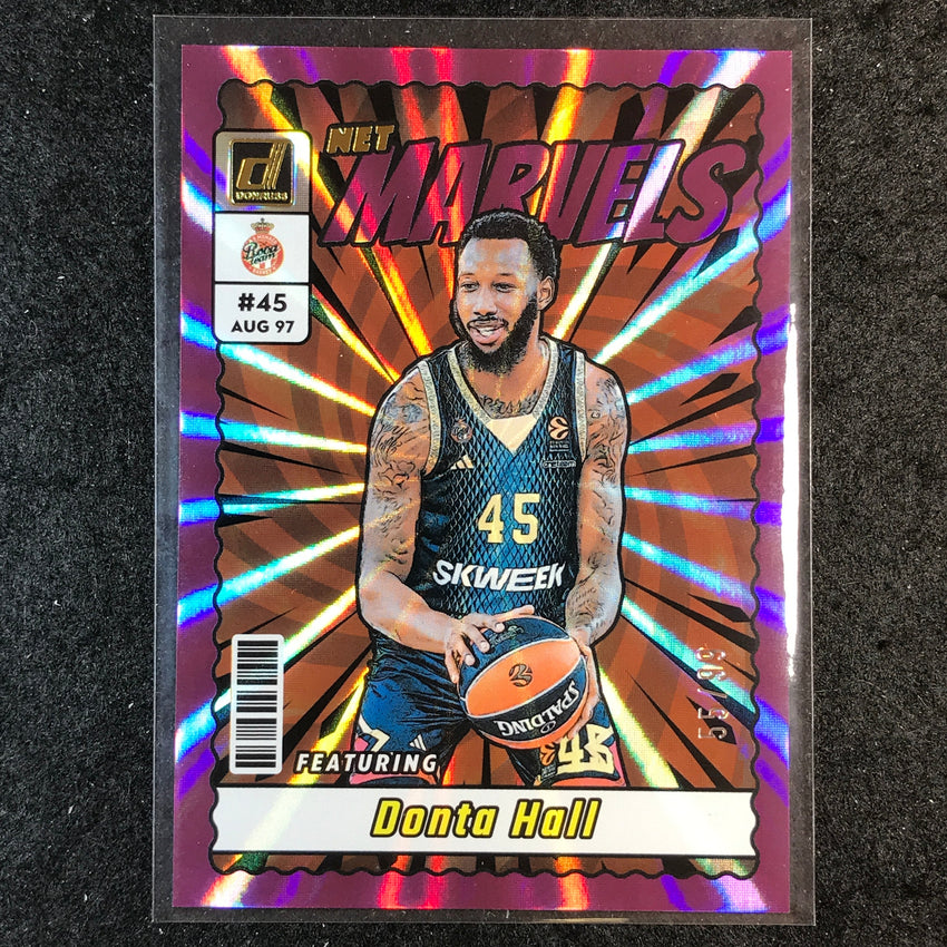 2023-24 Donruss Euroleague DONTA HALL Net Marvels Purple Laser 55/99 #3